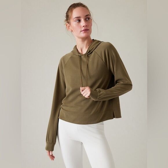 Athleta Seasoft Hoodie in Olive Green Size XS - Picture 1 of 10